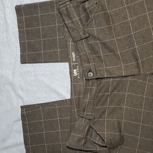 Lee Riders Size 22 Straight Leg Plaid Pants